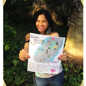 Krista Suh with her New York Map