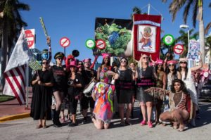 Art Parade Against the Patriarchy Crashes Art Basel Miami Beach, Targeting the President