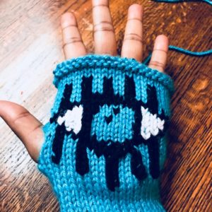Evil Eye Glove Knit Pattern by Knitting Politics