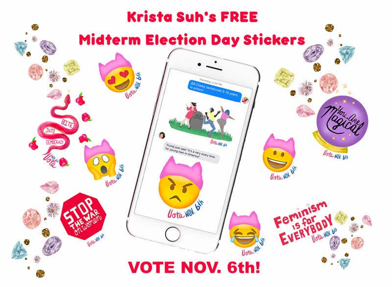 Krista Suh's FREE Midterm Election Day Stickers